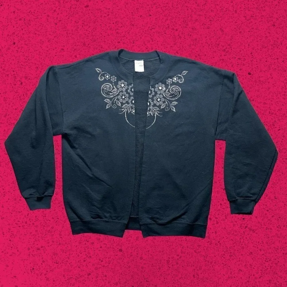 Vintage Grandma Cardigan Sweatshirt - Picture 1 of 4